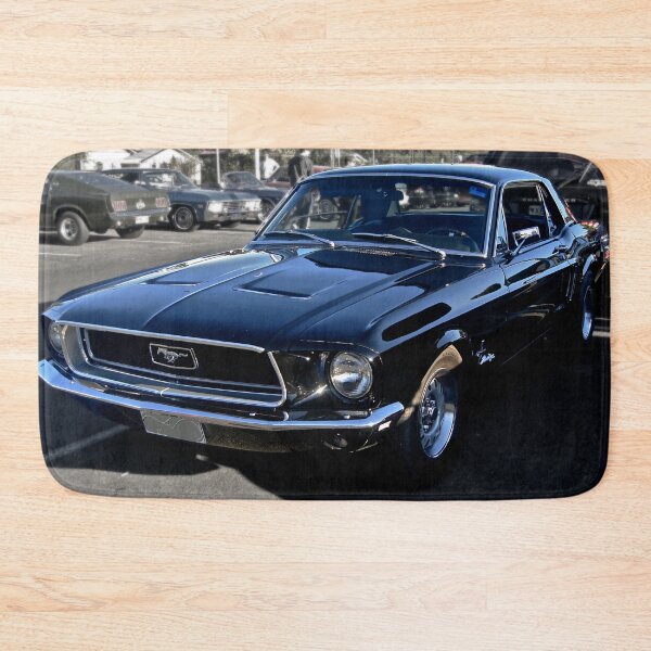 Artikelvorschau, Schwarzer Ford Mustang entworfen und verkauft von Cars around Adelaide.