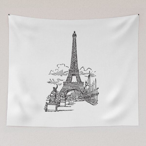 Item preview, eiffel tour black and white designed and sold by joshua pierre.