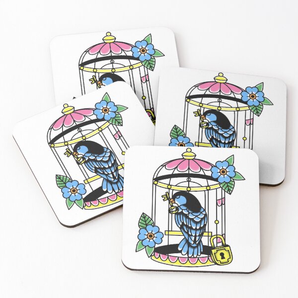 Aperçu de l'œuvre Tatouage traditionnel de cage à oiseaux en auto-quarantaine simple créée et vendue par Tiffany Johnson.