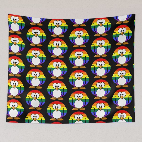 Item preview, Rainbow Penguin Heart Rainbow Pride By Bent Sentiments LGBT gay lesbian interest  designed and sold by bentsentiments.