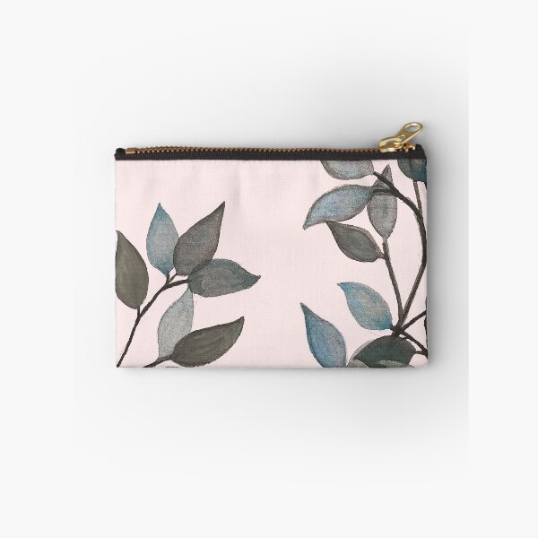 Item preview, Leaves branches II watercolor painting blue pink designed and sold by GittaG74.
