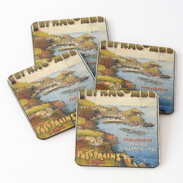 Item preview, Ilfracombe retro poster designed and sold by CorasPosters.