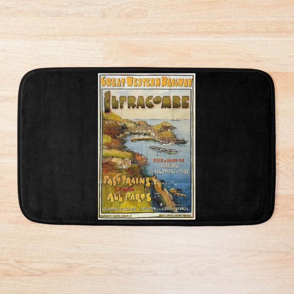 Item preview, Ilfracombe retro poster designed and sold by CorasPosters.