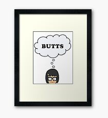 Tina // Butts Framed Print