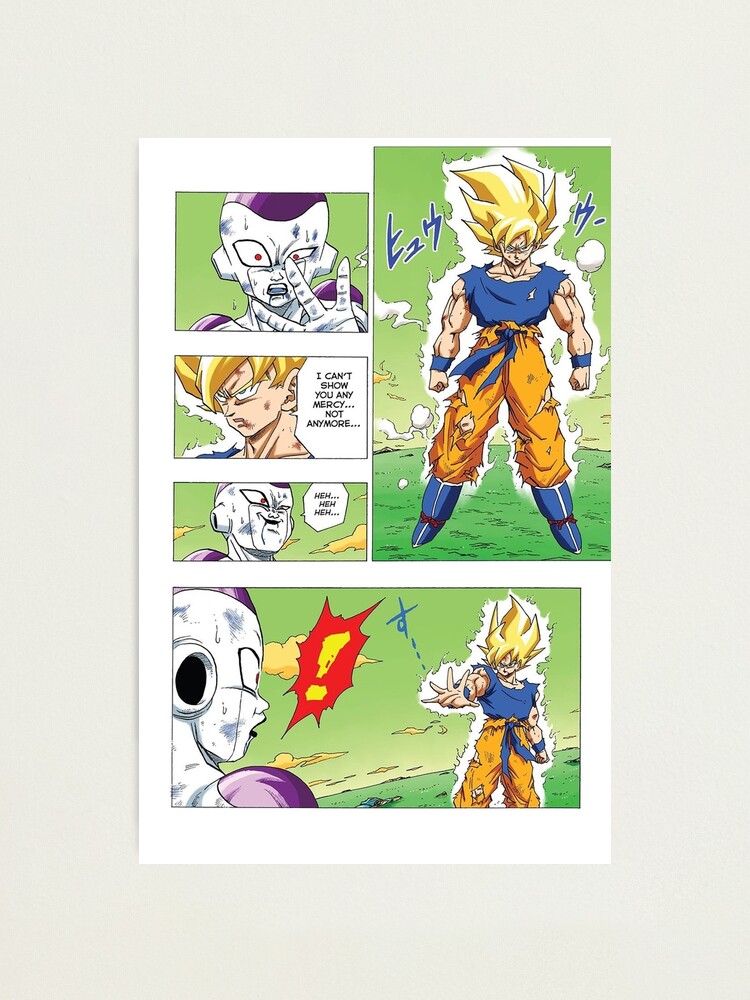 Dragon Ball Z Goku VS Frieza Manga Panel Mounted Print for Sale