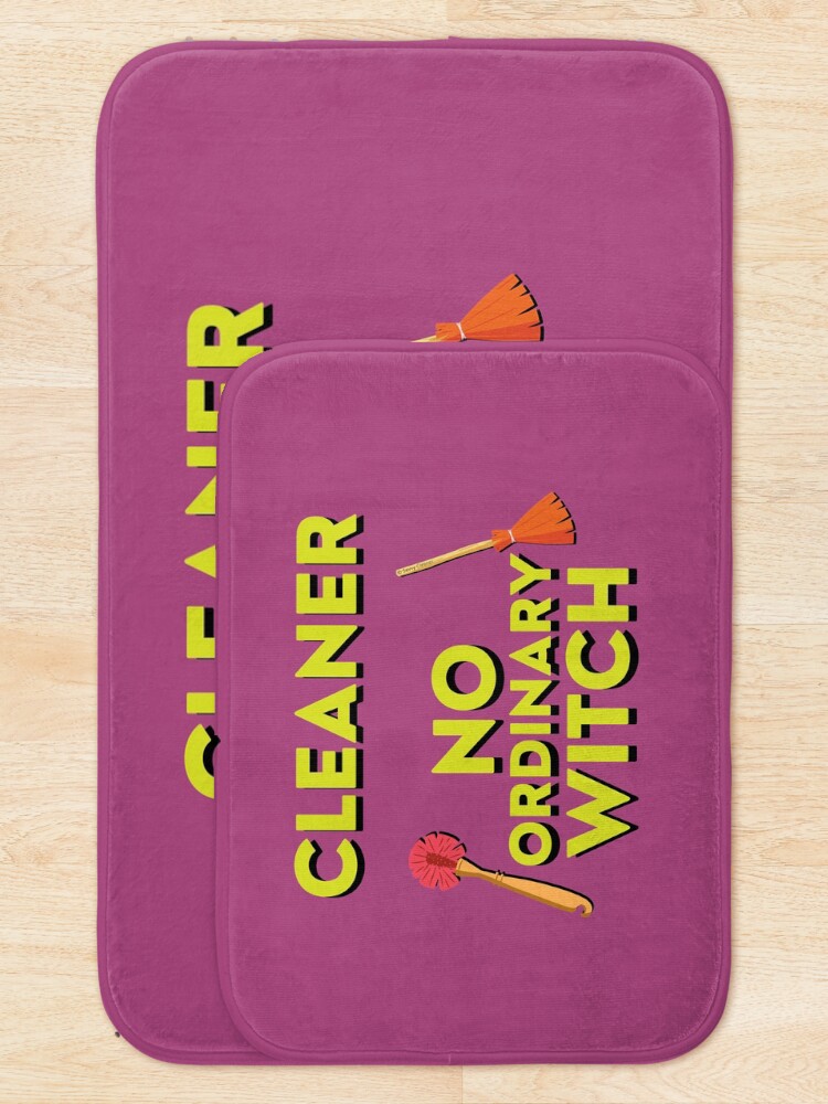 Alternate view of Cleaner No Ordinary Witch House Cleaner Gift Halloween Fun Bath Mat