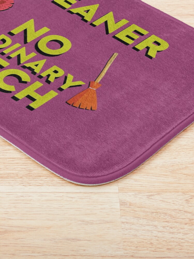 Alternate view of Cleaner No Ordinary Witch House Cleaner Gift Halloween Fun Bath Mat