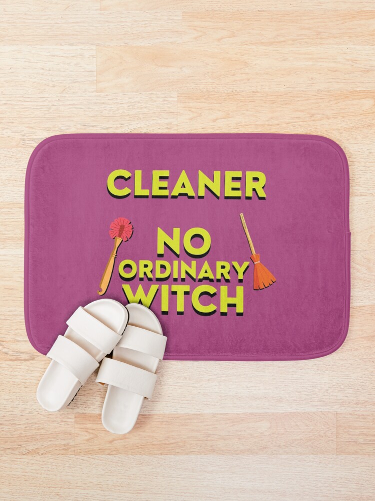 Alternate view of Cleaner No Ordinary Witch House Cleaner Gift Halloween Fun Bath Mat