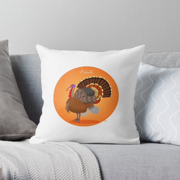 Turkey (dinde) Throw Pillow