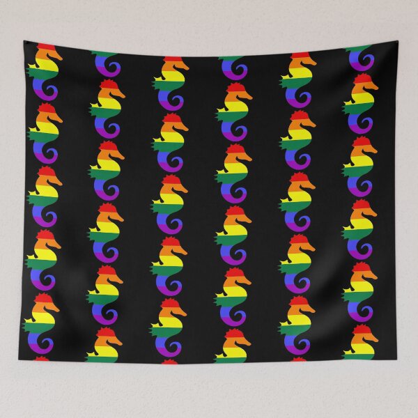 Item preview, Rainbow Seahorse Rainbow Pride By Bent Sentiments LGBT gay lesbian interest  designed and sold by bentsentiments.