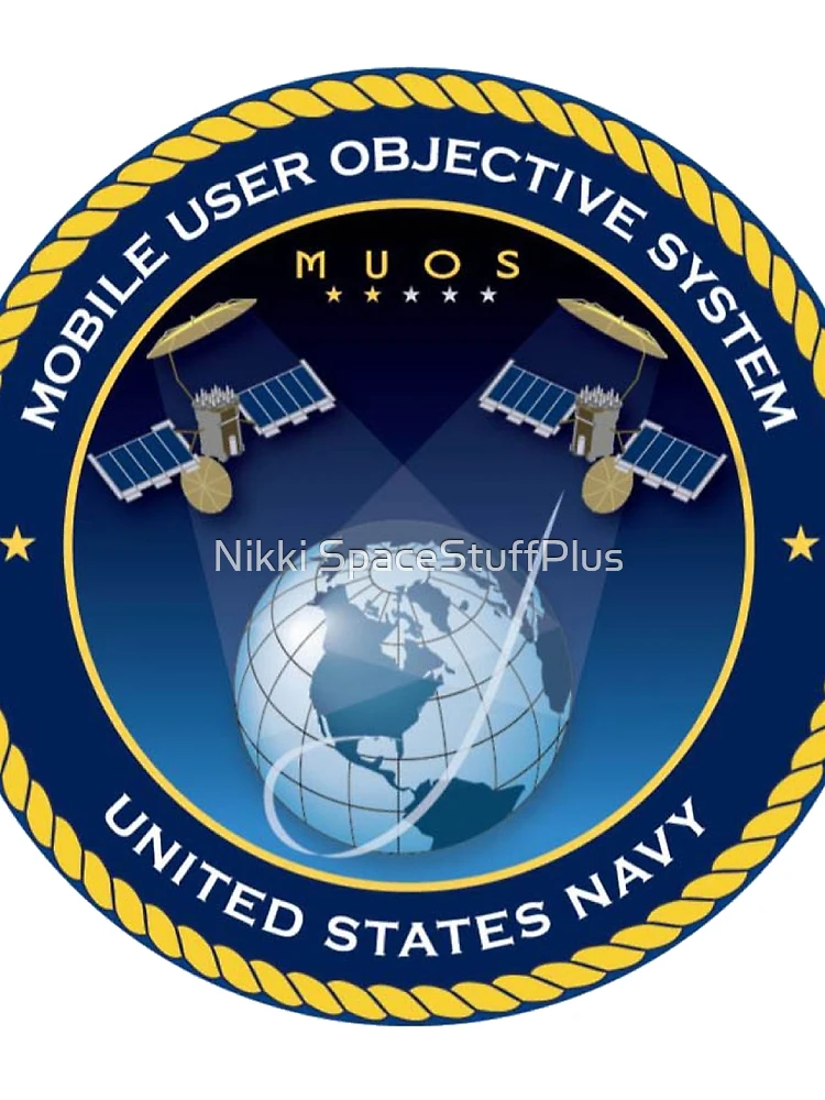 Thumbnail 3 of 3, Scarf, MUOS-5 Program Logo designed and sold by Nikki SpaceStuffPlus.