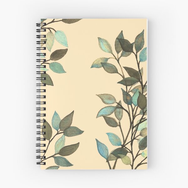 Item preview, Leaves branches II watercolor painting blue dark yellow  designed and sold by GittaG74.
