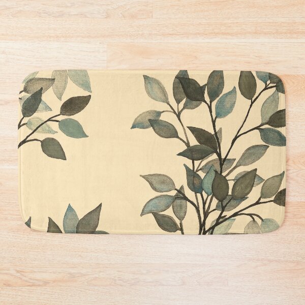 Item preview, Leaves branches II watercolor painting blue dark yellow  designed and sold by GittaG74.
