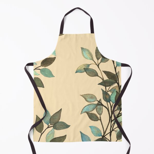Item preview, Leaves branches II watercolor painting blue dark yellow designed and sold by GittaG74.