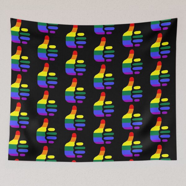 Item preview, Rainbow Thumbs Up Rainbow Pride By Bent Sentiments LGBT gay lesbian interest  designed and sold by bentsentiments.