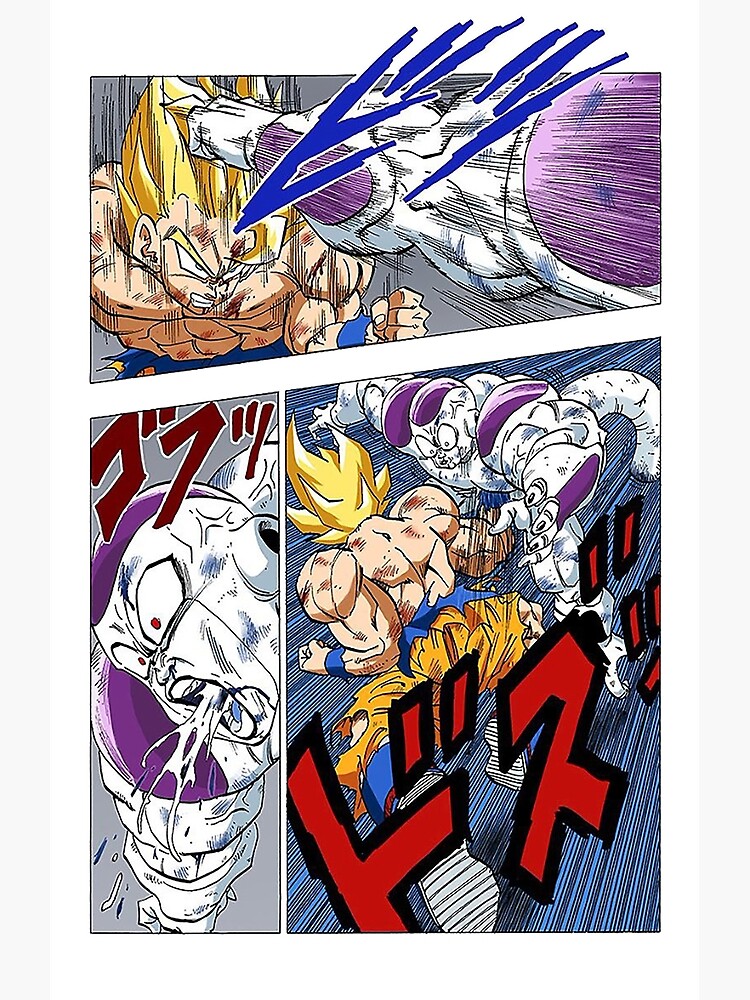 Impression photo « Le SSJ Goku donne un coup de poing à Frezia », par