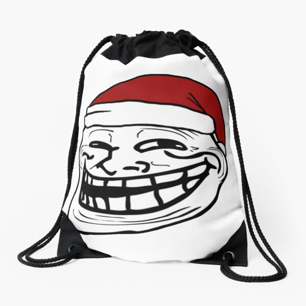 Christmas Troll Face - Meme Drawstring Bag