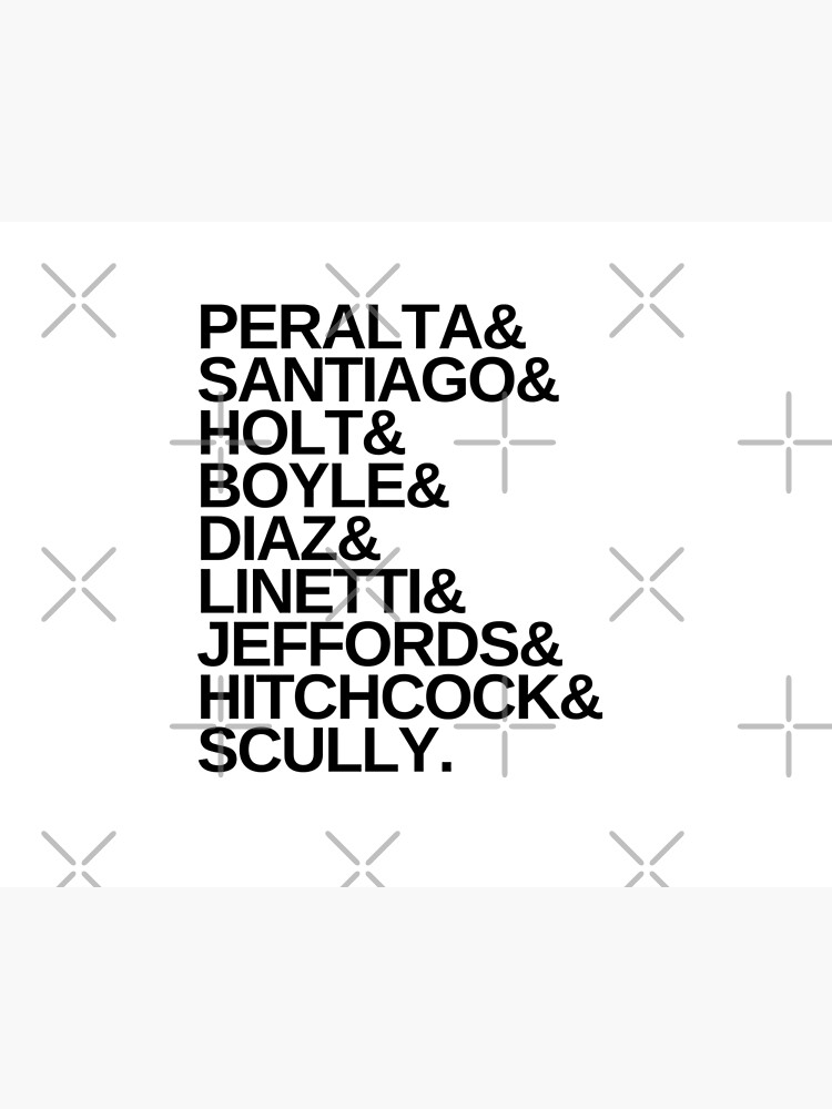 "Brooklyn 99 Lastnames " Poster for Sale by Redbubble