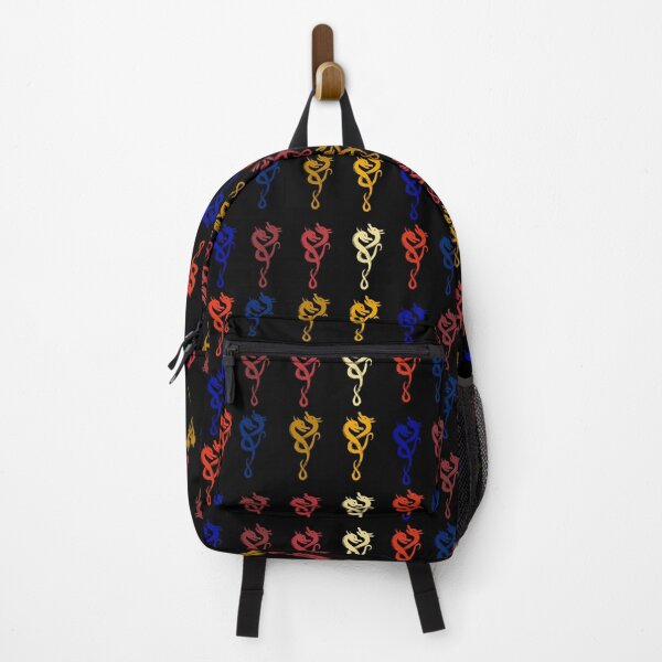 Item preview, Multi-colored Naga Dragons on a Black Background designed and sold by NagaCommunity.