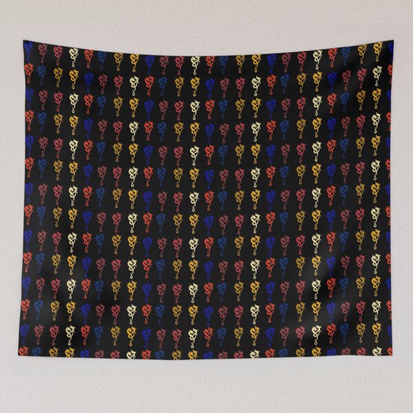 Item preview, Multi-colored Naga Dragons on a Black Background designed and sold by NagaCommunity.