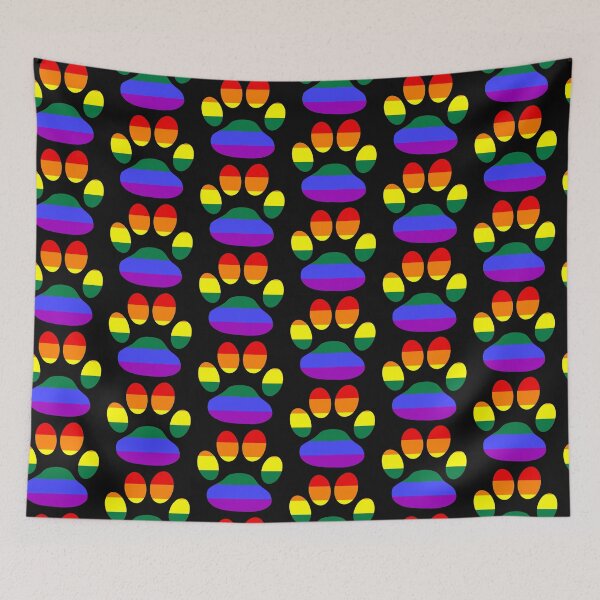 Item preview, Rainbow Paw Print Rainbow Pride By Bent Sentiments LGBT gay lesbian interest  designed and sold by bentsentiments.