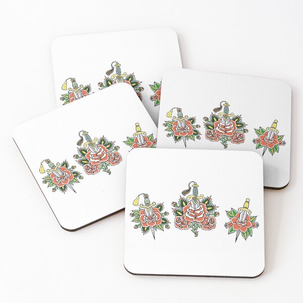 Item preview, Rose and Dagger Traditional Tattoo lineup  designed and sold by Tiffany Johnson.