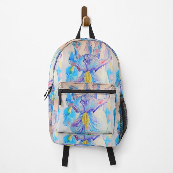 Item preview, Iris Watercolor Painting - Blue with Raindrops designed and sold by Sarah  Rajkotwala.