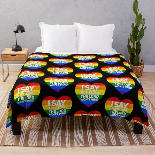 Item preview, I say If it's love the lord won't mind Rainbow Pride By Bent Sentiments LGBT gay lesbian interest  designed and sold by bentsentiments.