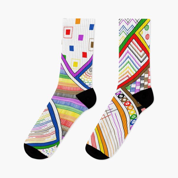 Item preview, Rainbow grid doodle designed and sold by JoyfulJen.