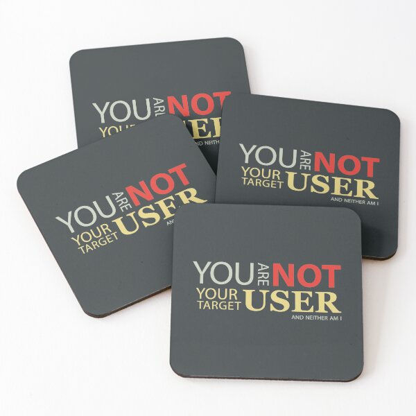 Item preview, You Are Not Your Target User designed and sold by GoldenVibesShop.