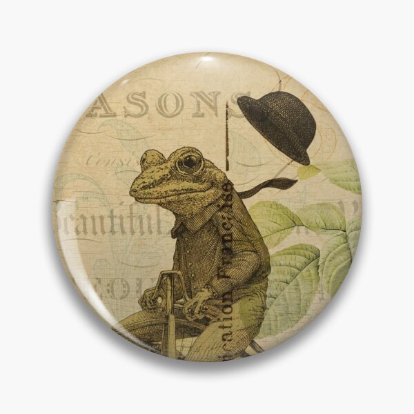 Item preview, Frog Riding Penny Farthing Bicycle Vintage French Carte Postale  designed and sold by DeeElle.