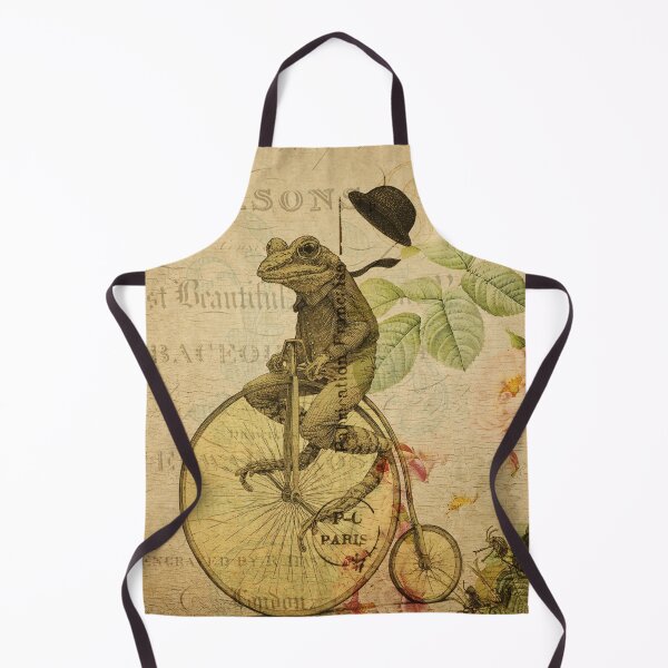 Item preview, Frog Riding Penny Farthing Bicycle Vintage French Carte Postale designed and sold by DeeElle.
