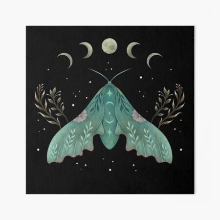 Luna and Moth | Art Board Print