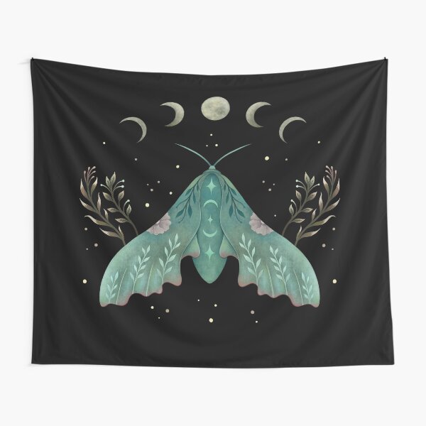 Luna and Moth Tapestry
