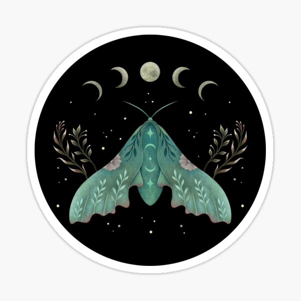 Luna and Moth Sticker