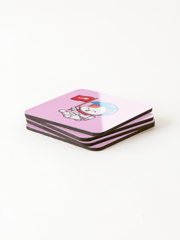 Thumbnail 4 of 5, Coasters (Set of 4), Catstronaut designed and sold by Rakos-Merch.