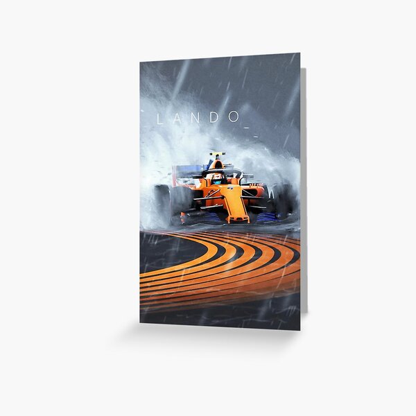 Lando norris mclaren f1 Racer Greeting Card