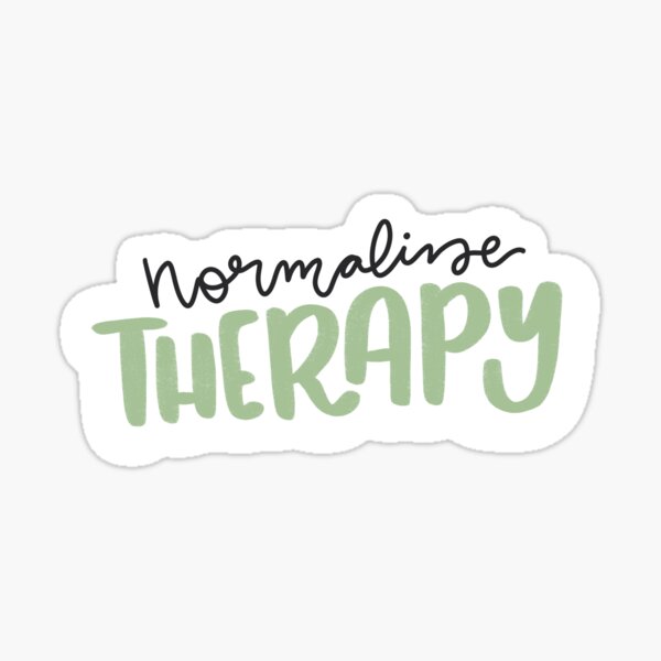 Normalize therapy print green Sticker