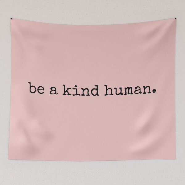 Item preview, be a kind human aesthetic pink typewriter designed and sold by The Little Wood Cottage.