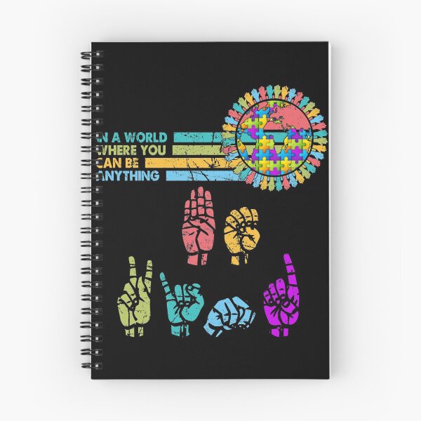 Item preview, Vitage In The World Where You Can Be Anything Be Kind Sign Language Autism designed and sold by EvanMcguinness.