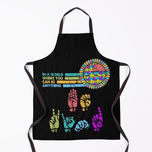 Item preview, Vitage In The World Where You Can Be Anything Be Kind Sign Language Autism designed and sold by EvanMcguinness.