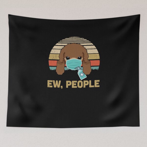Item preview, Ew People Funny Vintage Retro Poodle Mask Quarantine designed and sold by CreativeGift.