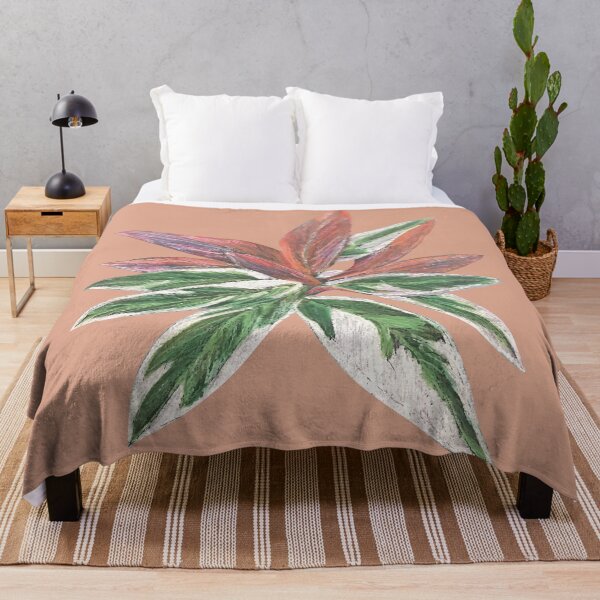 Item preview, Calathea Triostar Stromanthe Plant With Terracotta Background - Green, Rust, Blush, Magenta designed and sold by Marina Oliveira Studio.