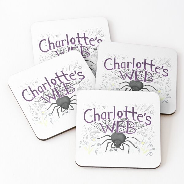 Item preview, Charlottes web with big black spider designed and sold by jasmineberry.