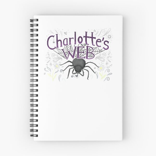 Item preview, Charlottes web with big black spider designed and sold by jasmineberry.