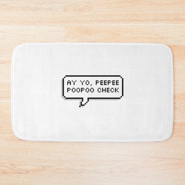 Item preview, Ay Yo, Peepee Poopoo Check Pixelated Speech Bubble designed and sold by LeBebArt.