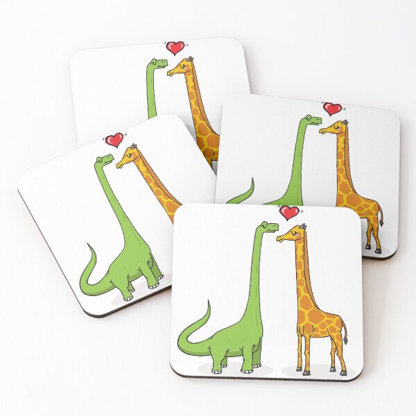 Item preview, Brontosaur & giraffe in love designed and sold by Adrian Serghie.