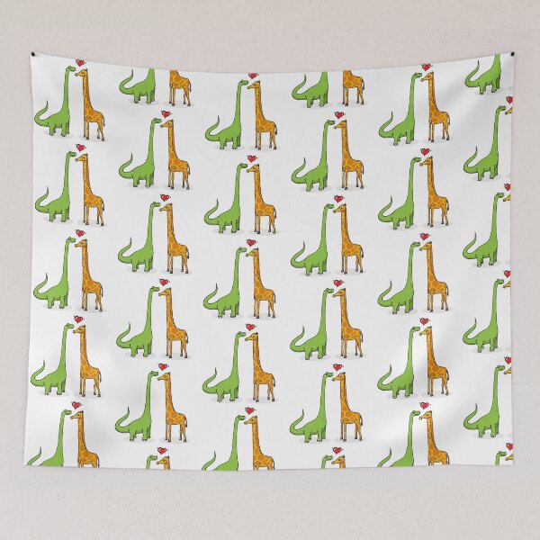 Item preview, Brontosaur & giraffe in love designed and sold by Adrian Serghie.