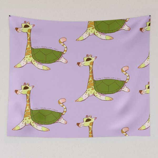Item preview, Turtle Giraffe Cat designed and sold by wiywacc.