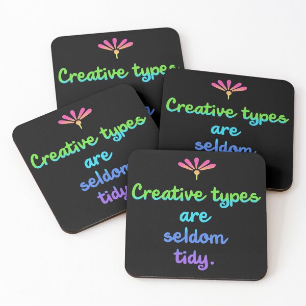 Item preview, Creative Types Are Seldom Tidy - Rainbow and Black designed and sold by Whoopsidoodle.